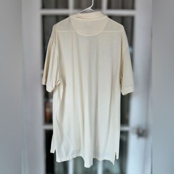 Jos A. Bank Mens XL Solid Ivory Short Sleeve Stays Cool Relaxed Fit Polo Shirt - Picture 2 of 8